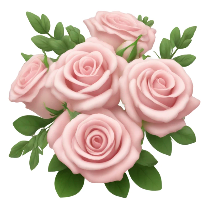 bouquet of pastel pink roses sticker