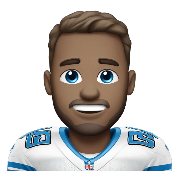 Crying Detroit lions fan white with blue eyes sticker