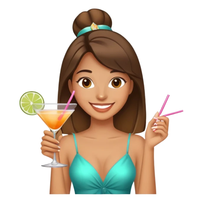 21st birthday girl with a drink sticker