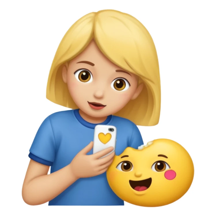 Una niña besando un niño en la boca sticker