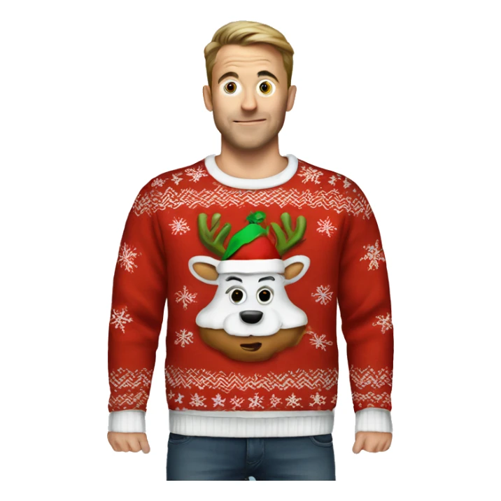 Ugly Xmas jumper sticker