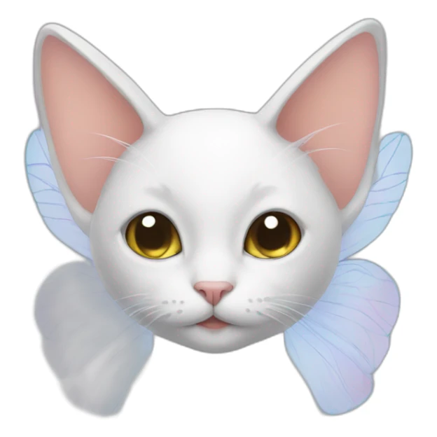 cat with fairy wings sticker