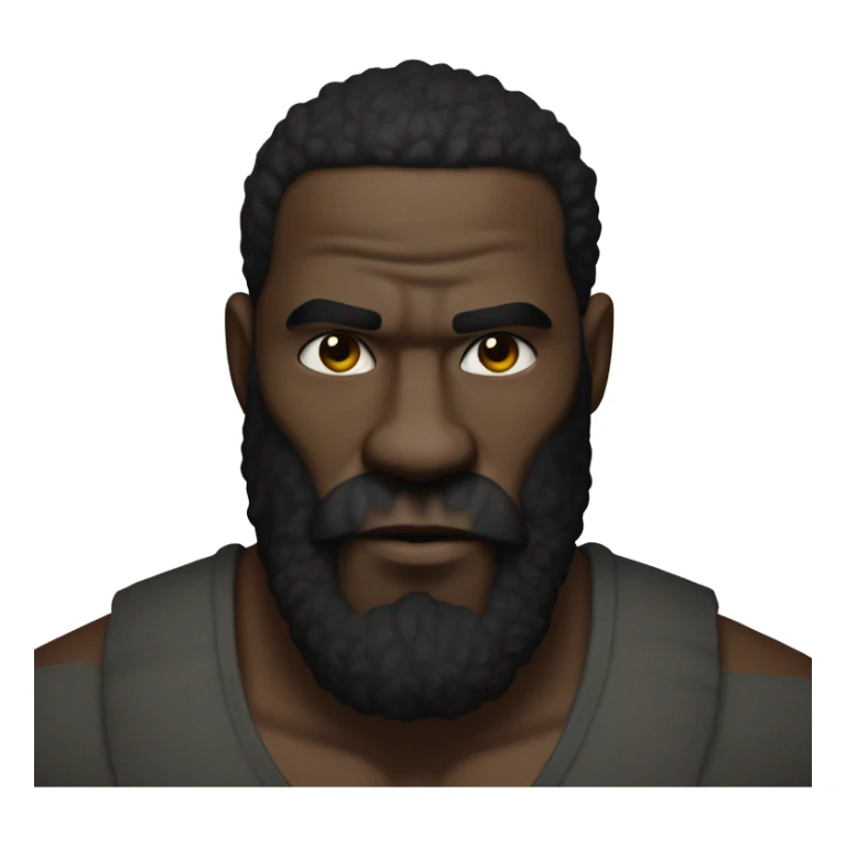 kimbo slice with a receding hairlne and less buff sticker