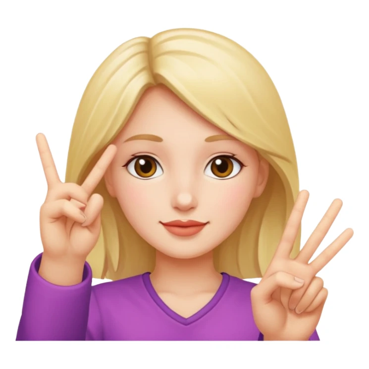 girl with peace sign sticker
