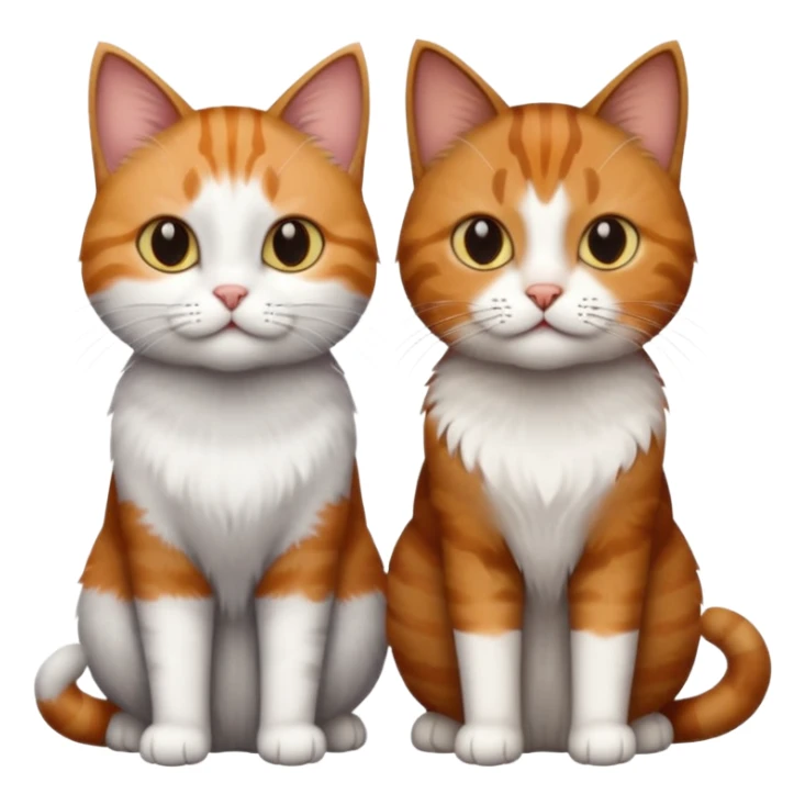 3 different coloured tiny short haired cats, including a dark grey and white cat, a ginger and white and a brown tabby and white sticker