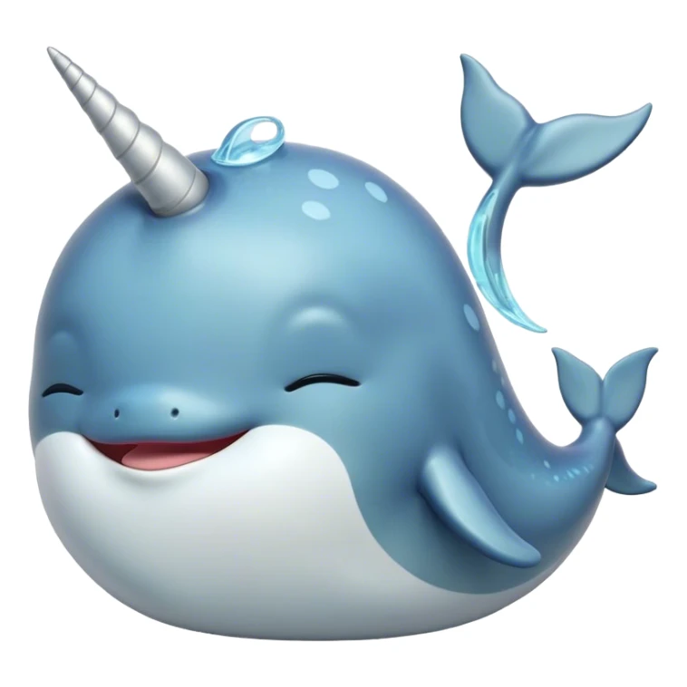 Meme-Worthy cute Sleeping Narwhal Portrait Emoji, Head resting peacefully with a contented smile, showcasing a luxuriously smooth form with a gentle tusk accent, eyes closed in a serene slumber, Simplified yet hilariously adorable features, highly detailed, glowing with a soft, drowsy glow, high shine, relaxed and utterly lovable, stylized with an air of playful laziness, bright and heartwarming, soft glowing outline, capturing the essence of a comically sleepy sea unicorn that feels destined to become the next viral sensation of adorable rest! sticker
