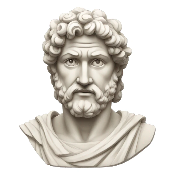 greek sculpture style man sticker