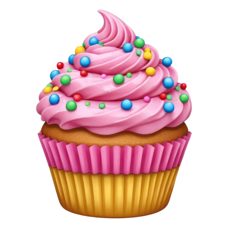 Cupcake with pink icing sticker