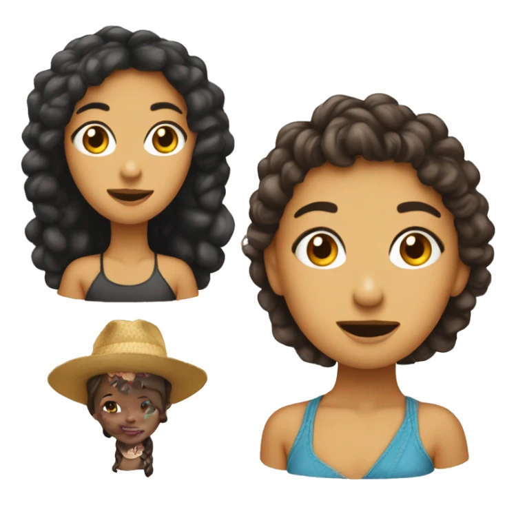 Muchacha ,mulata ,pelo rizo alta delada y bella sticker