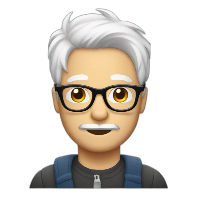 Man with glasses anda westie dog in arms sticker