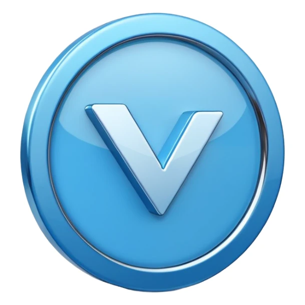 "A 3D glossy blue verification checkmark icon, smooth rounded edges, studio lighting, high resolution, minimalist aesthetic." sticker