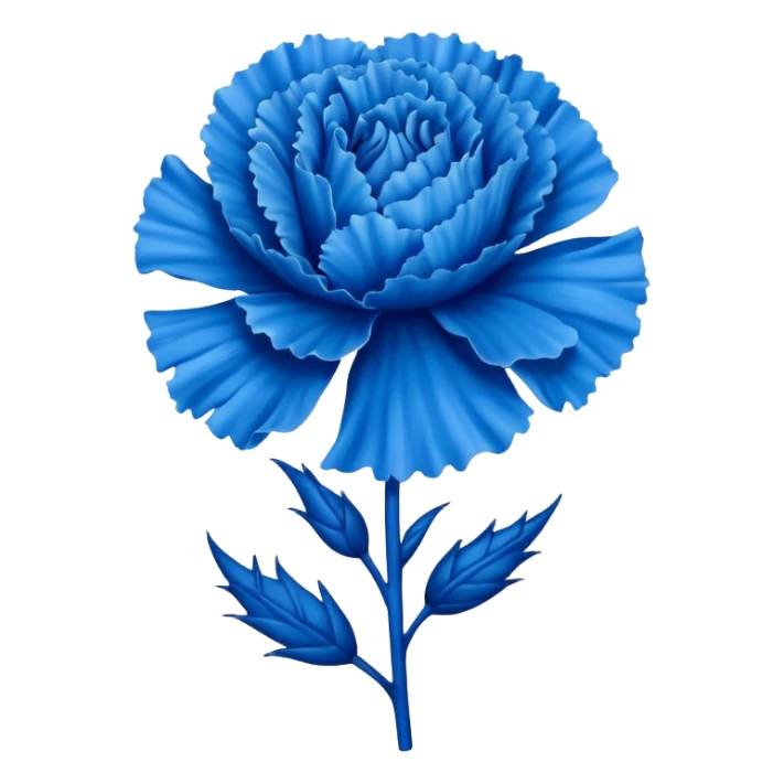 a tattoo design featuring a life like blue carnation flower sticker