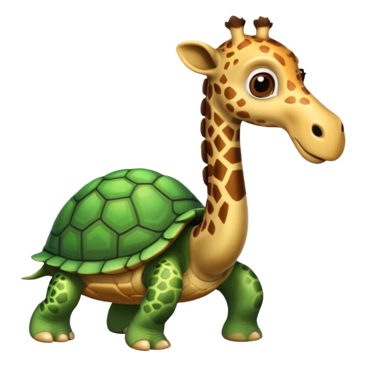 Cartoon cute turtle flipping off a Mexican giraff sticker