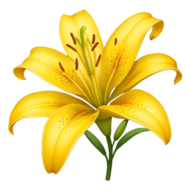 yellow lily sticker