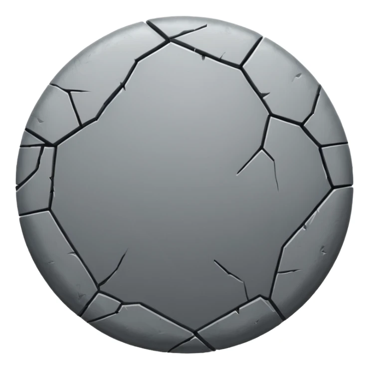round stone, with subtle cracks sticker
