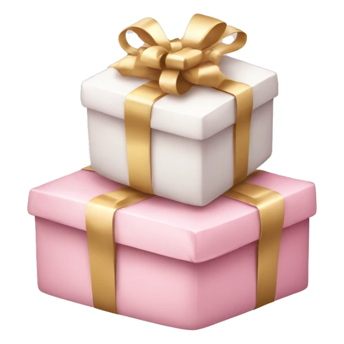pile of stacked Light pink and white Christmas gifts sticker