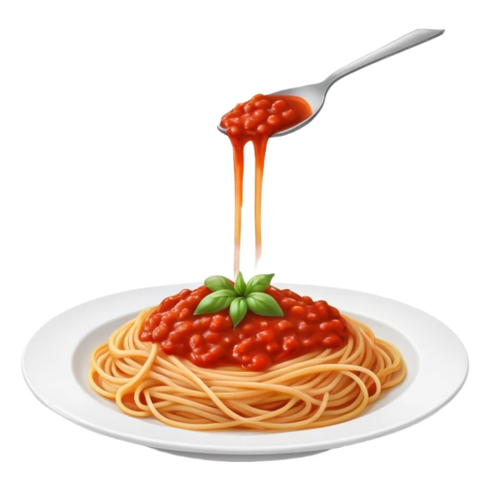 plate of spaghetti with tomato sauce sticker