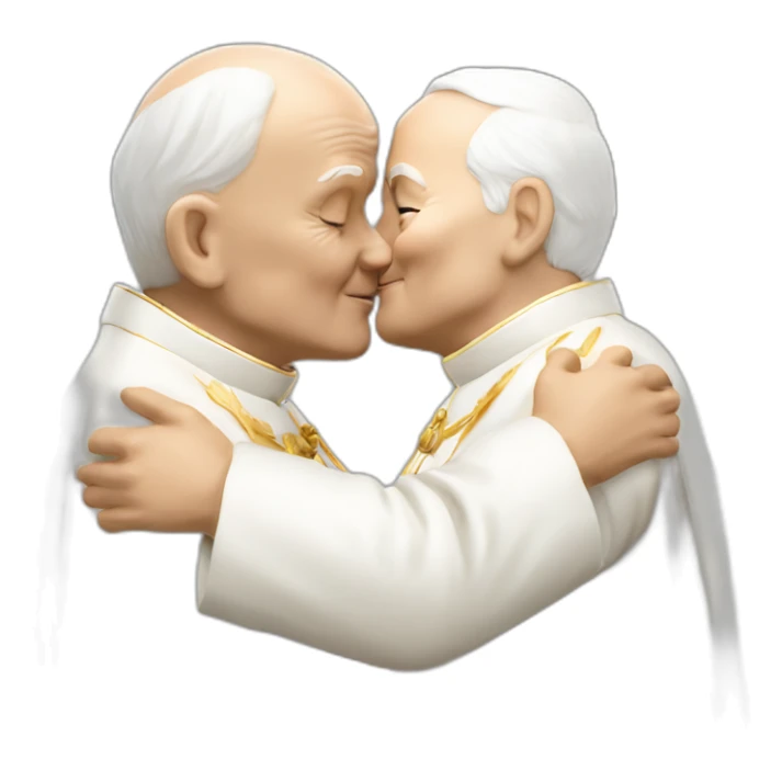 john-paul-ii-kissing-john-paul-ii sticker
