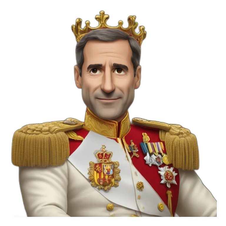 king Felipe VI drinking and poking sticker