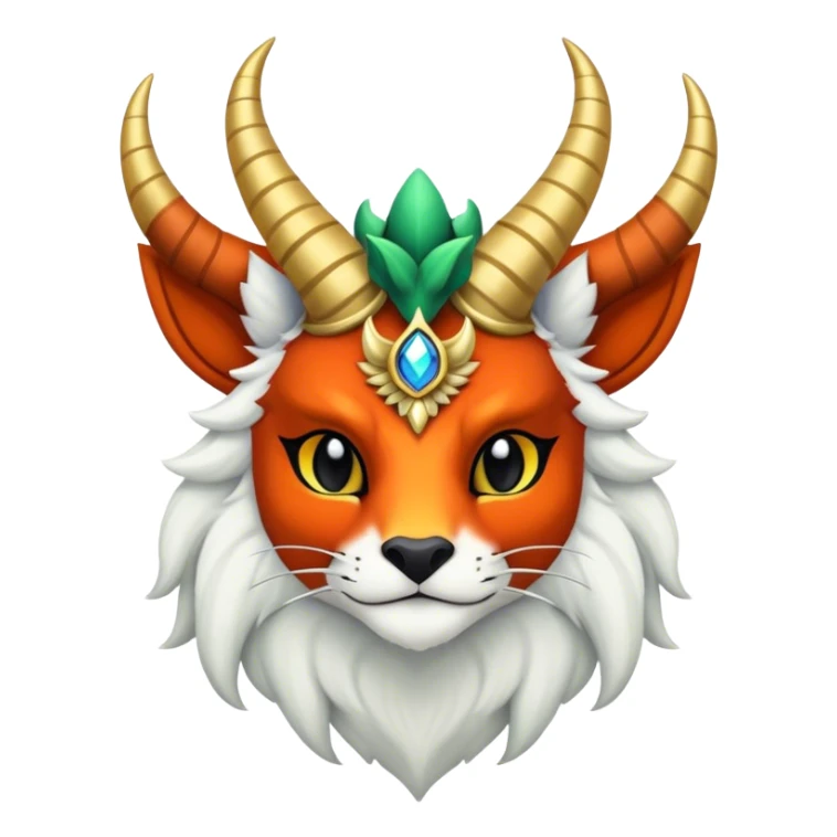 colorful anthro horned Royal vernid fursona Fakemon sticker