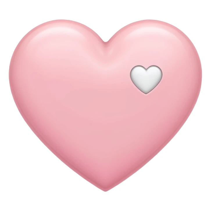 Make an ios heart mixture of pastel pink and white sticker