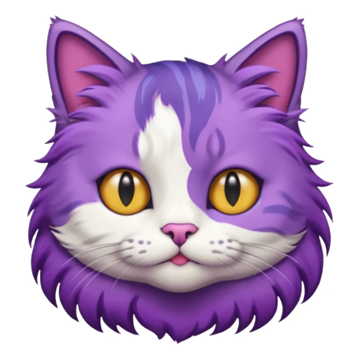 purple haired cat sticker