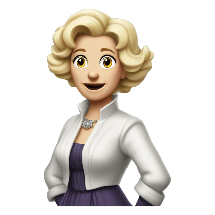 Ursula von der Leyenl photorealistic shrugs sticker