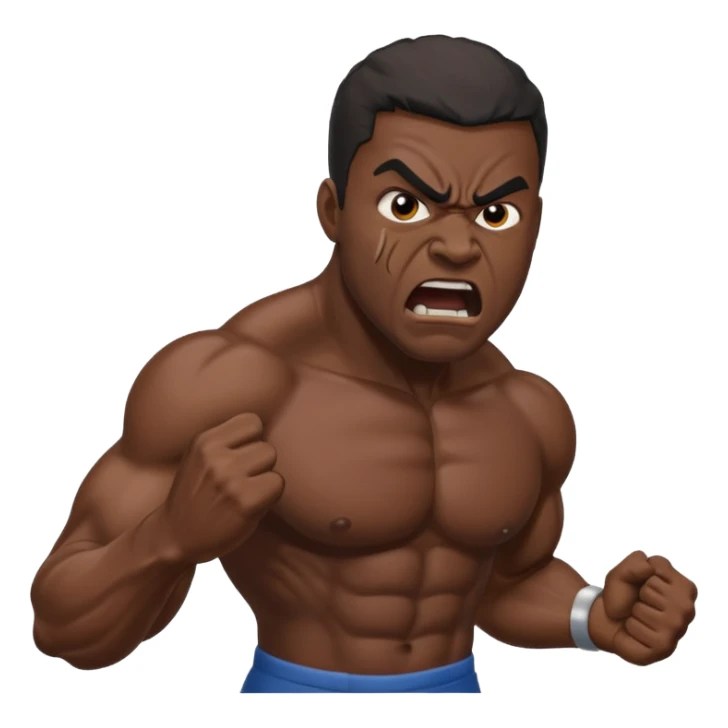 a angry black man whooping the aie sticker