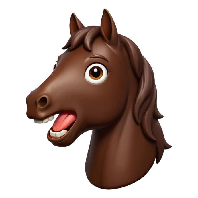 chocolate horse neighing sticker