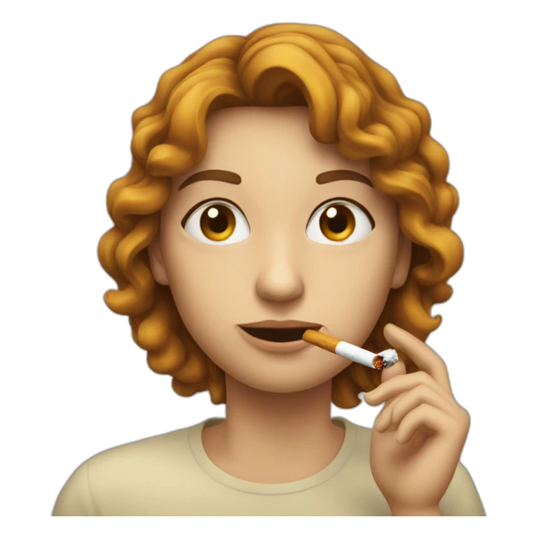 Une personne qui fume une cigarette sticker