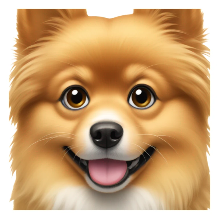 Pomeranian with snow on her nose sticker