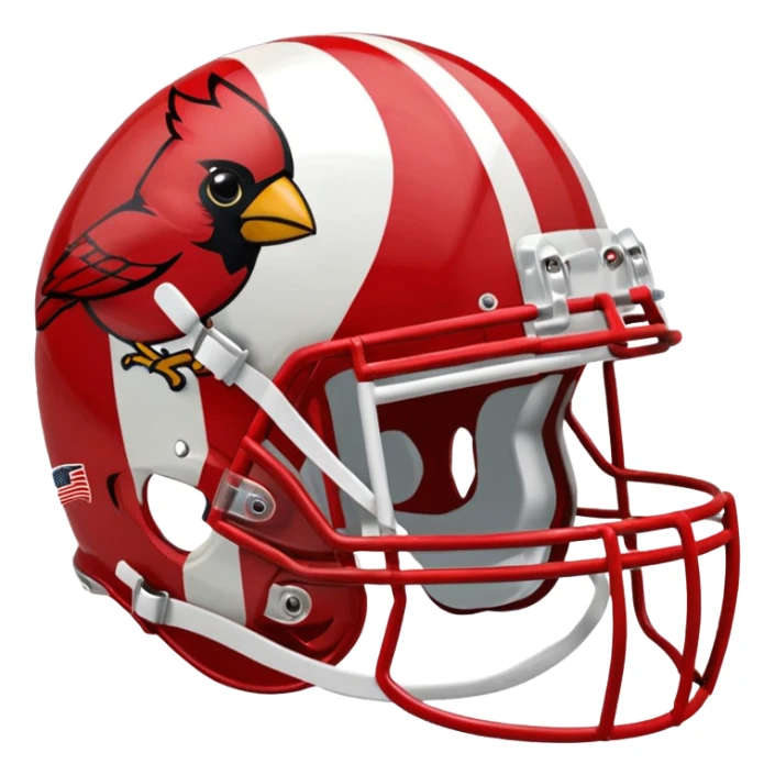 cardinal college football helmets in this color sticker