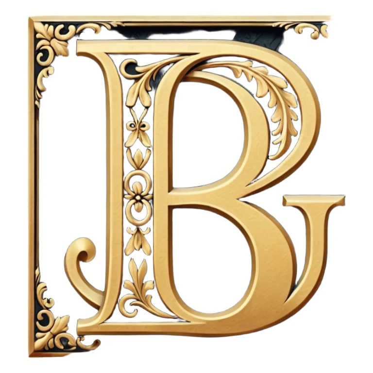 Oldenglis faunt letter E and letter J sticker