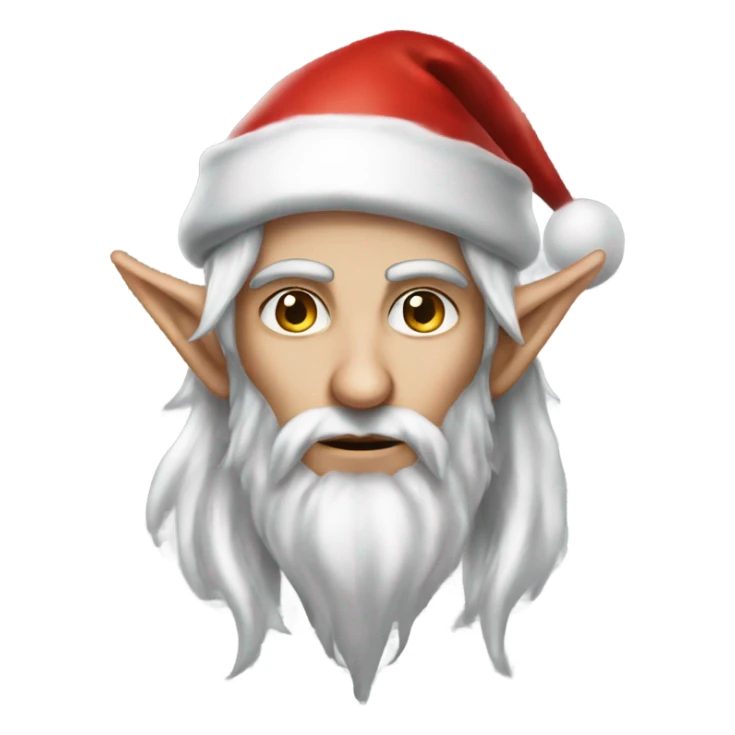 rogue male elf fantasy wearing santa hat sticker