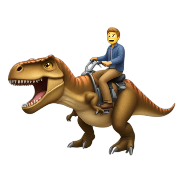 Man riding a tyrannosaurus sticker