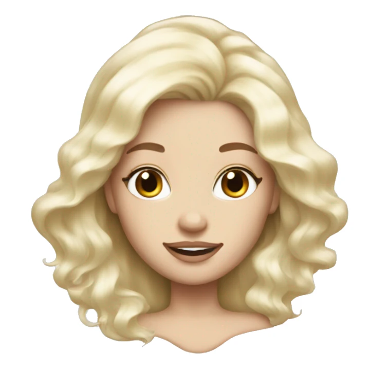 White mermaid blonde hair  sticker