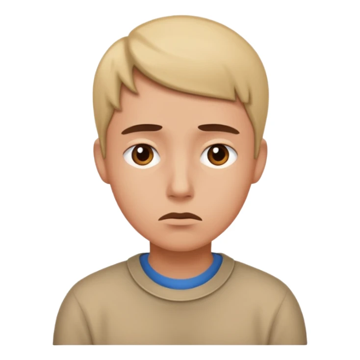 person contemplating a situation of being lost sticker