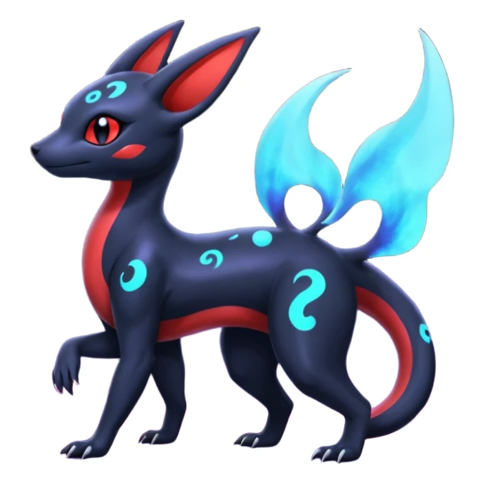 Nebula-Galaxy-Salandit-Umbreon-Fakémon-hybrid-creature (full body)  sticker