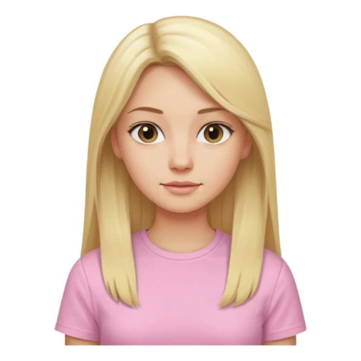 Chicago blanca, rubia cabello largo lacio con una camisa rosa pastel sticker