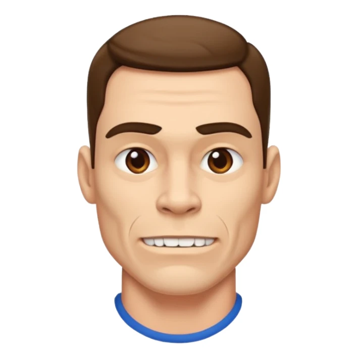 Make an emoji with a big jaw line and a alpha masculine look sticker