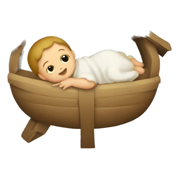 Baby Jesus in a manger sticker