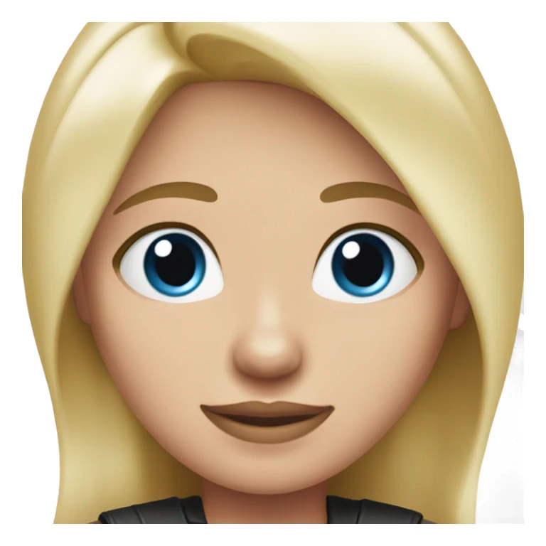 blonde blue eyed t mobile employee, black and pink outfit sticker