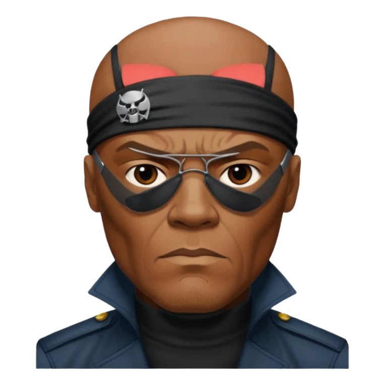 Nick Fury Samuel L. Jackson face only  sticker