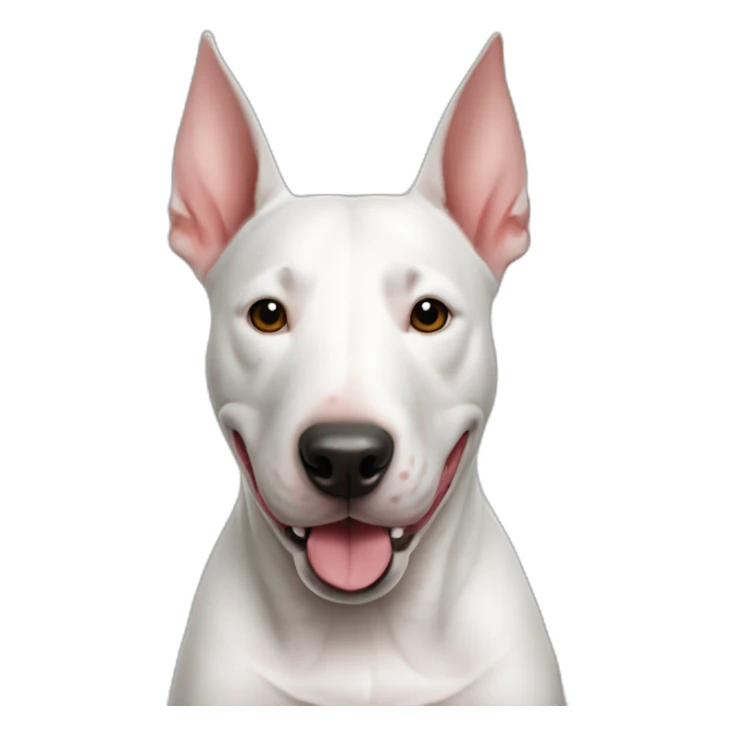 Bull terrier avec une pastèque sur la tête sticker