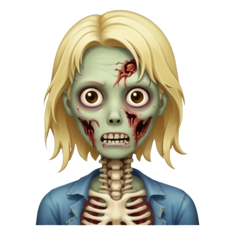 blonde zombie sticker