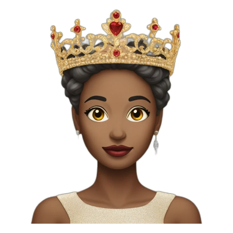 Grace mbizi mais avec du maquillage et une couronne sticker