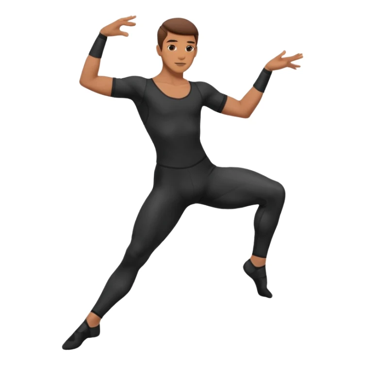 male dance choreographer with full tights  sticker