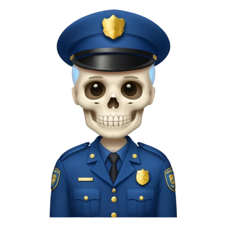 police carsad skeleton sticker