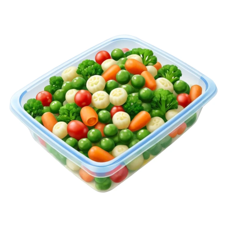 Packaging of frozen veggies mix sticker