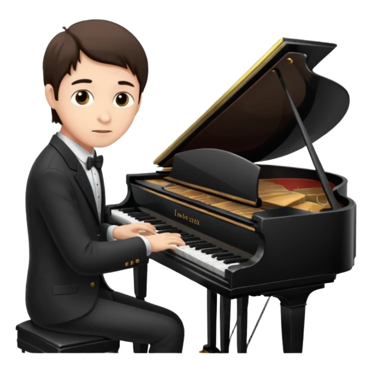 a pianist is playing the piano sticker